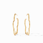 Julie Vos Gardenia Textured  Medium Hoop Earrings