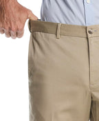 Savane Geo Khaki Flat Front Stretch Chino