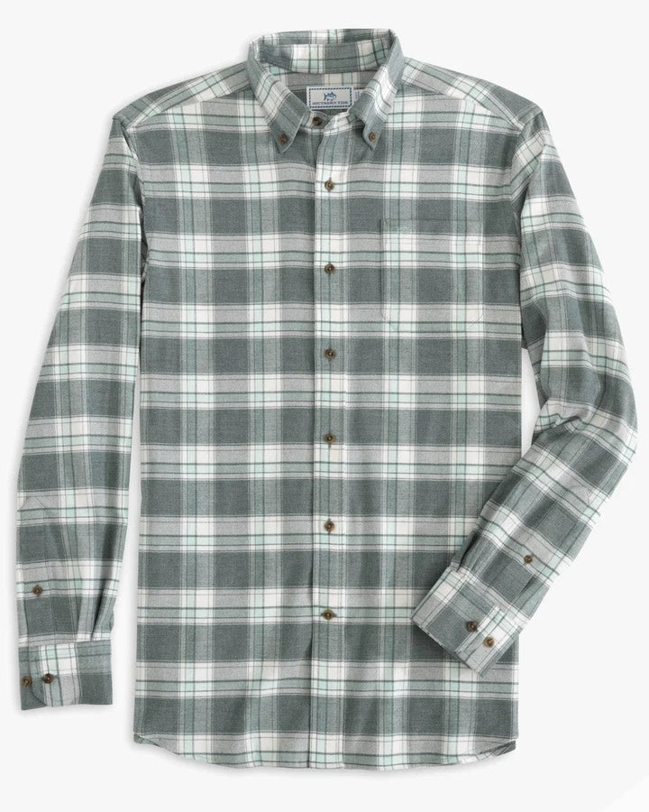 Southern Tide Milton Plaid Intercoastal Flannel Sport Shirt