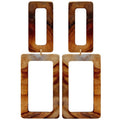 Sheila Fajl Burnished Double Rectangle Dangle Earrings