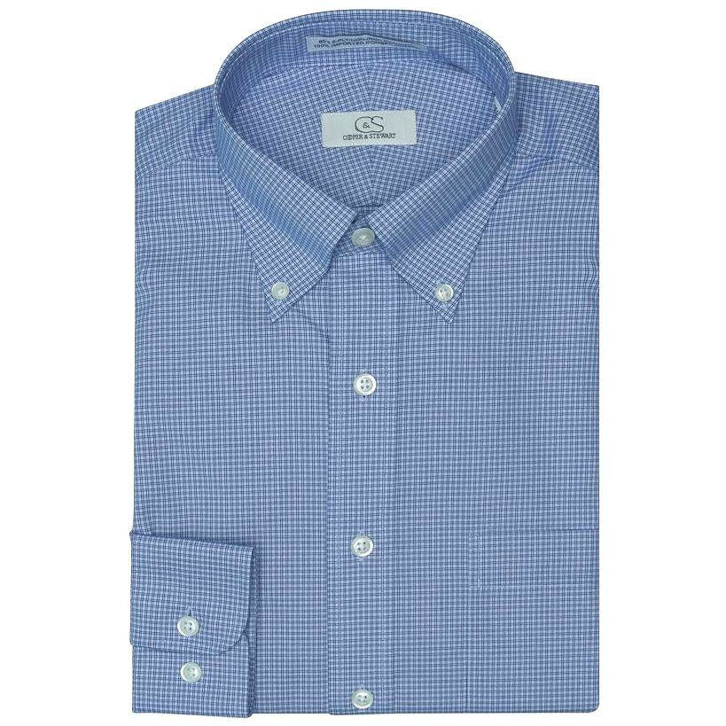 Cooper & Stewart Branson Double Check Button Down Dress Shirt
