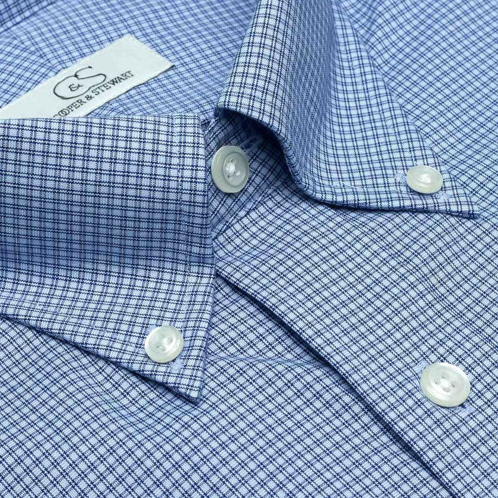 Cooper & Stewart Branson Double Check Button Down Dress Shirt