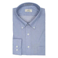 Cooper & Stewart Blue Small Check Button Down Collar (95/5)