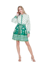 Joy Joy Contrast Button Dress Fern Garden Border