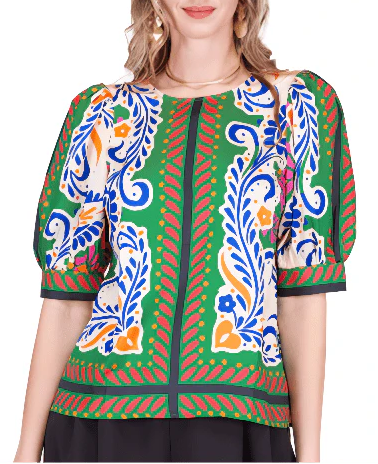 Jade Melody Tam Short Sleeve Top