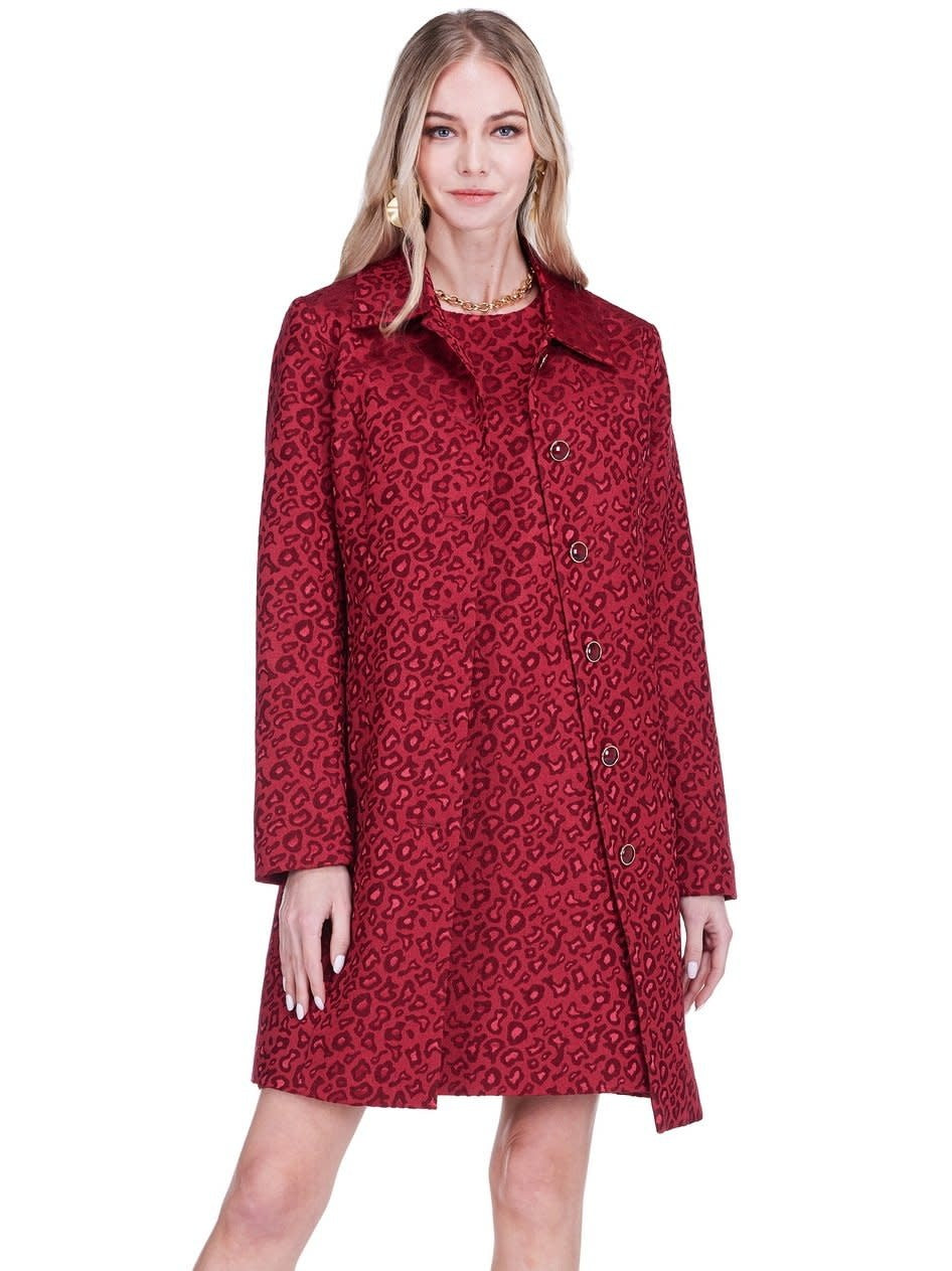 Jade Melody Tam Collar Fitted Coat