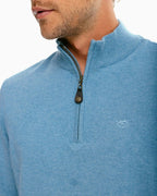 Southern Tide Jade Heather Croaker Quarter Zip Sweater