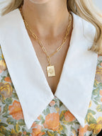 Susan Shaw Jerusalem Cross Stamp Necklace