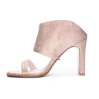 42 Gold Linx Slide Sandal - Chic Open-Toe Heeled Sandal