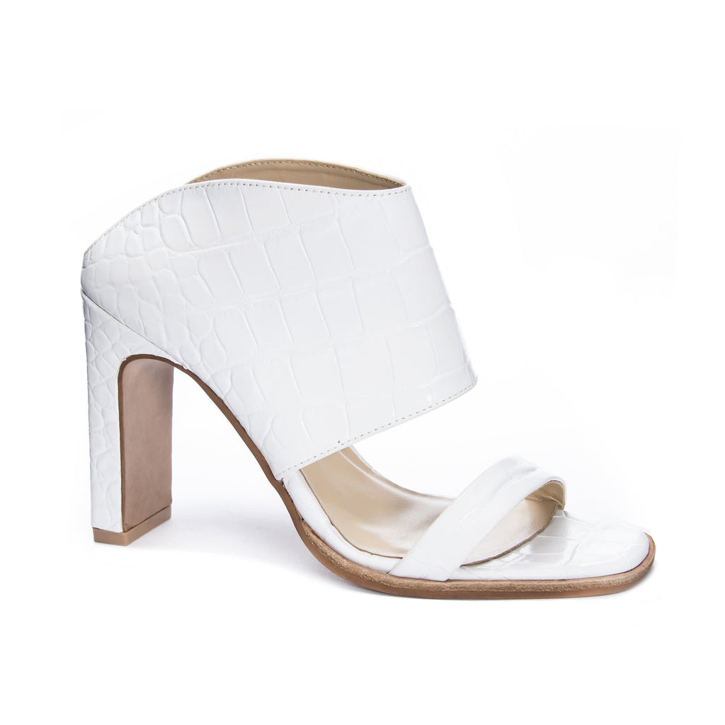 42 Gold Linx Slide Sandal - Chic Open-Toe Heeled Sandal