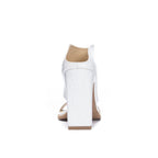 42 Gold Linx Slide Sandal - Chic Open-Toe Heeled Sandal