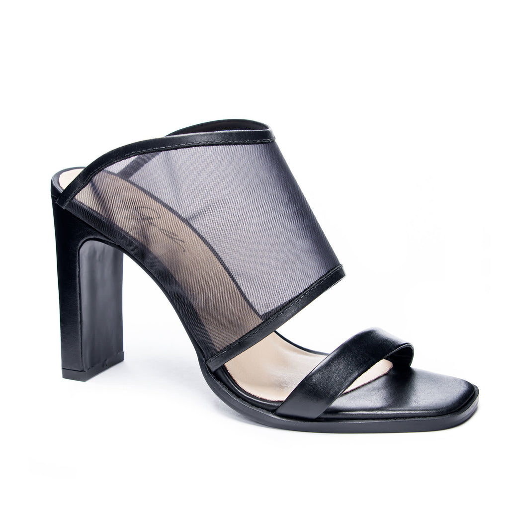 42 Gold Linx Slide Sandal - Chic Open-Toe Heeled Sandal