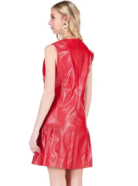 Joy Joy Flounced Hem Sleeveless Dress