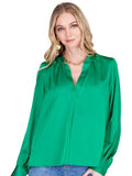 Joy Joy Placket V-Neck Top