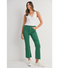 Just Black High Rise Tonal Demi Cropped Flare Jeans