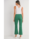Just Black High Rise Tonal Demi Cropped Flare Jeans