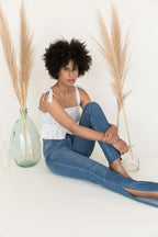 Just Black Denim Side-Slit Straight High Rise Jeans