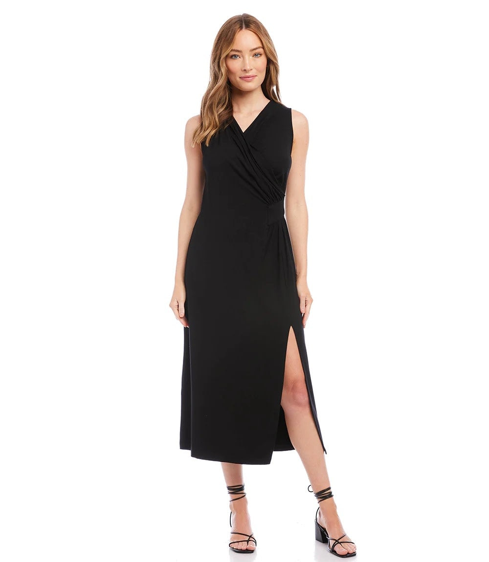 Karen Kane Faux Wrap Midi Dress