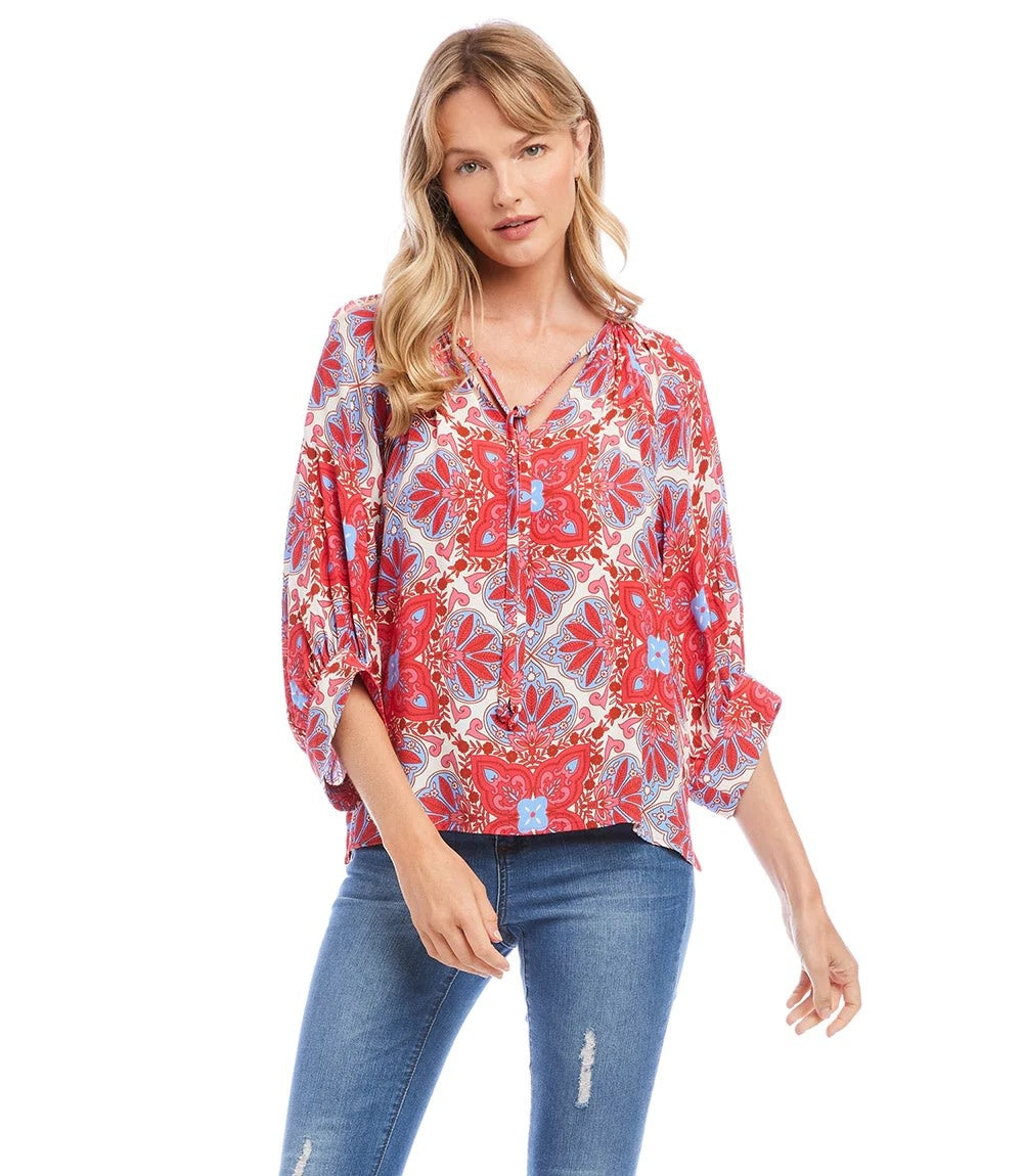 Karen Kane Blouson Sleeve Tunic Top