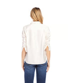 Karen Kane Ruched Sleeve Shirt