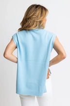 Karlie Solid Sleeveless Turtleneck Sweater