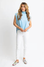 Karlie Solid Sleeveless Turtleneck Sweater