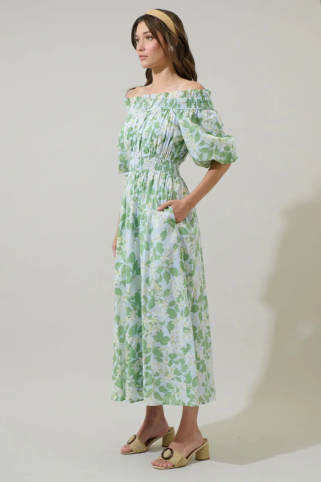 Sugarlips Kiany Floral Magna Town Midi Dress
