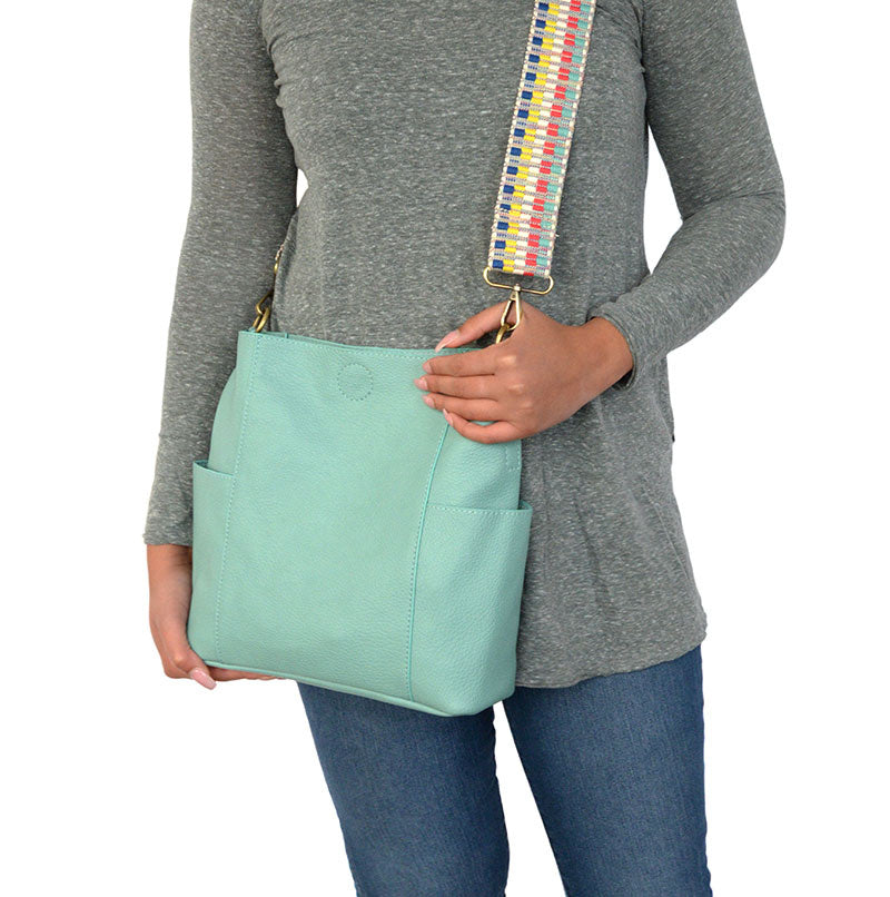 Joy Susan Kayleigh Side Pocket Bucket Bag