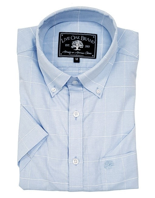 Live Oak Short Sleeve Windowpane Shirt