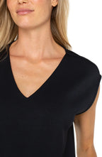 Liverpool Dolman Sleeve V-neck Top