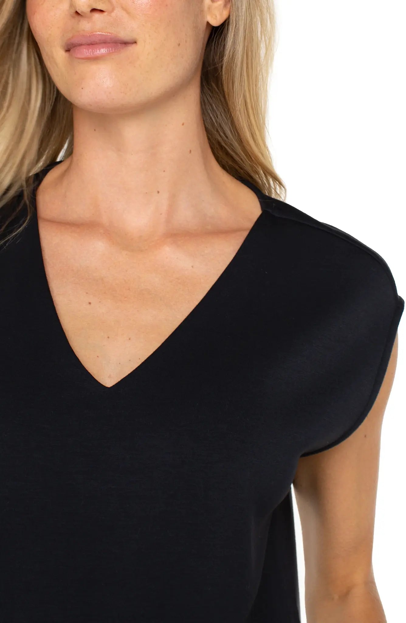 Liverpool Dolman Sleeve V-neck Top