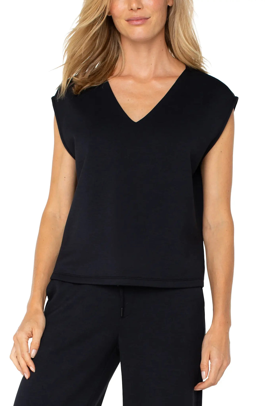 Liverpool Dolman Sleeve V-neck Top