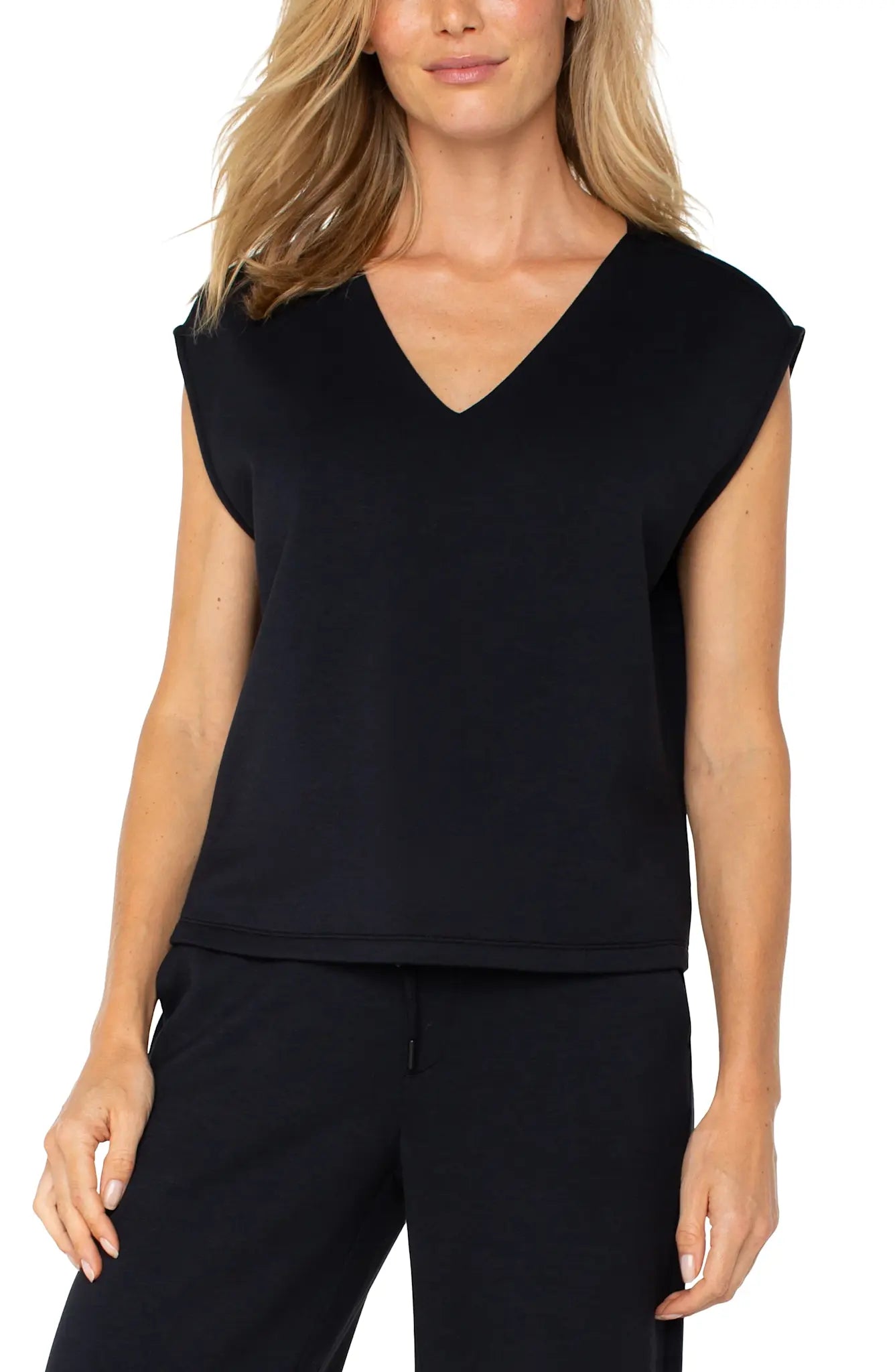 Liverpool Dolman Sleeve V-neck Top