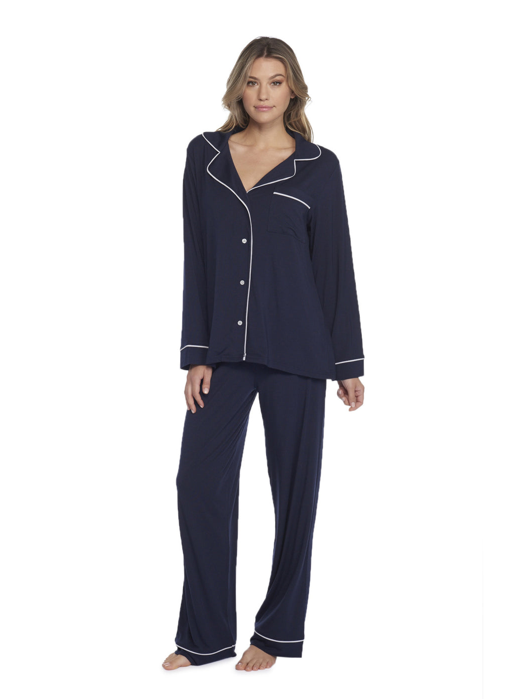 Barefoot Dreams - Luxe Milk Jersey Piped PJ Set
