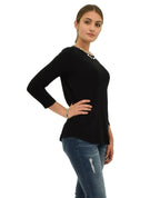 Multiples Scoop Neck Top
