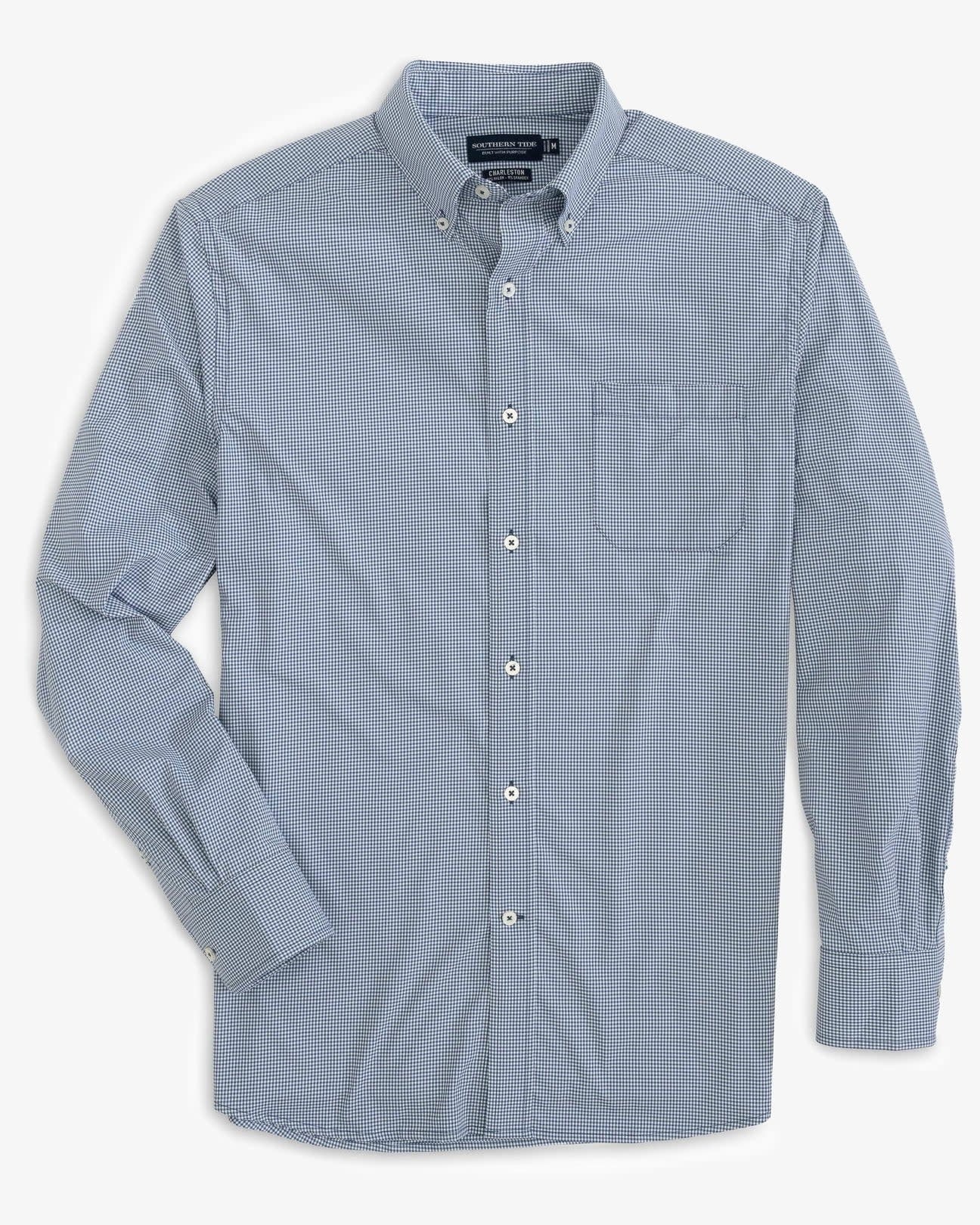 Southern Tide Micro Gingham brrr Intercoastal Sport Shirt