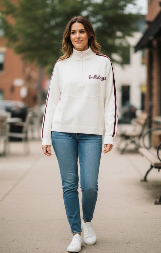 Sweater X Vetter Mississippi State 1/2 Zip Sweater
