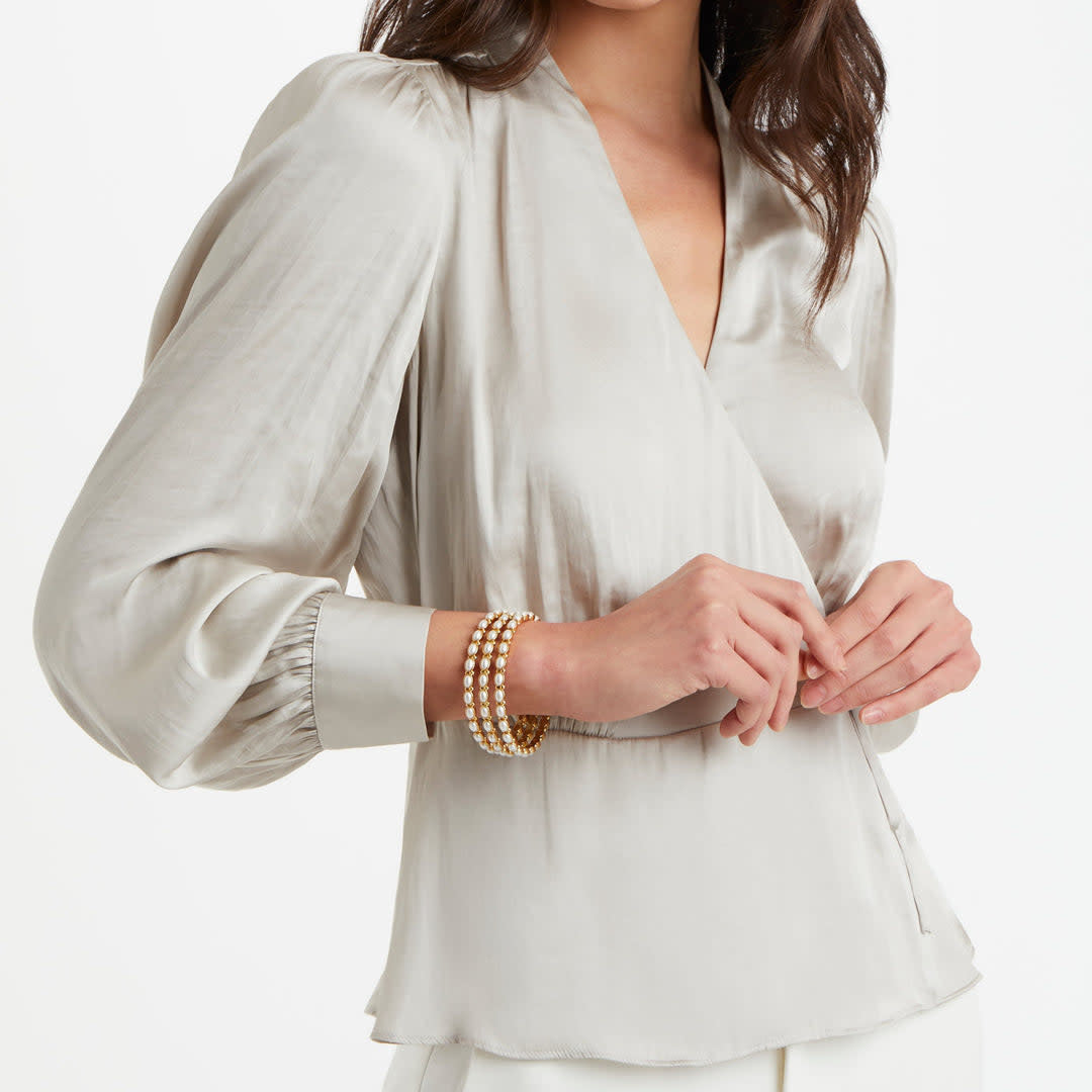 Julie Vos Mykonos Gold Bangle