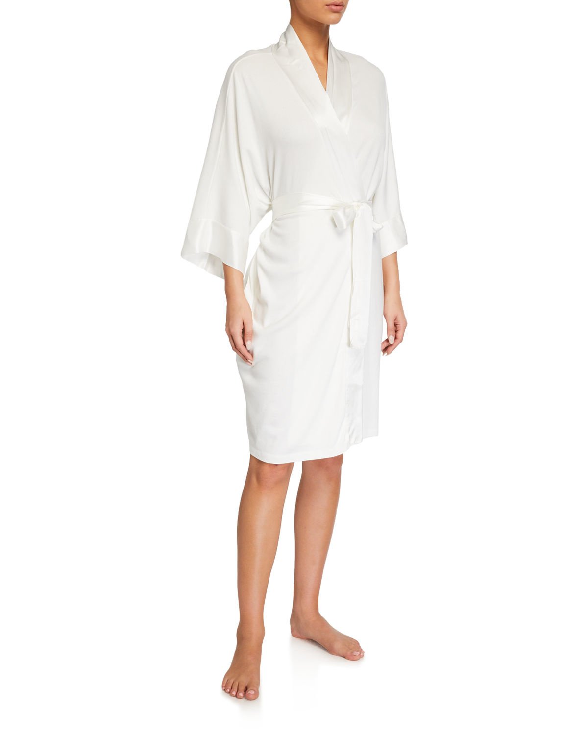 PJ Harlow Shala Satin Trim Robe With Pockets