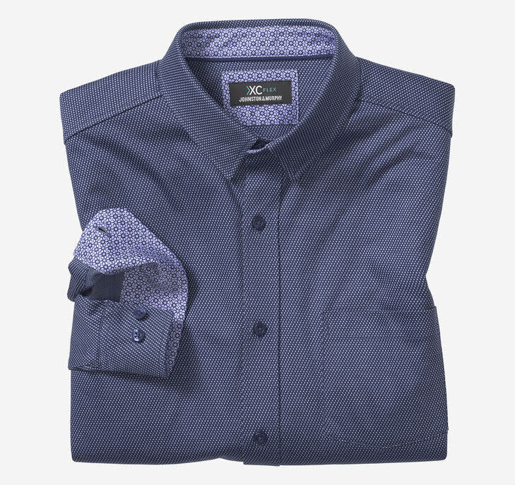 Johnston & Murphy XC Flex Stretch Long Sleeve Dress Shirt