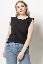Lilla P Ruffle Sleeve Tank