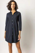 Lilla P Ruffle Shirt Dress