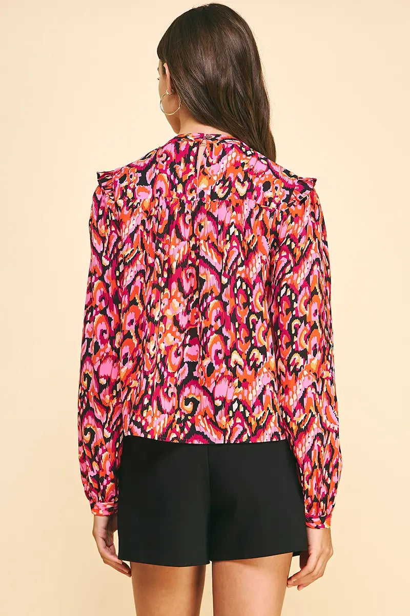 Pinch Front Pictuck Detail Top