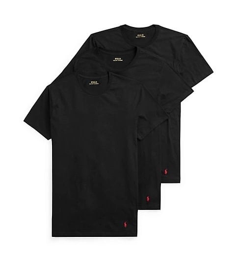Polo Ralph Lauren NCCNP3 Classic Fit 100% Cotton Crew T-Shirt - 3 Pack
