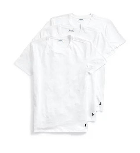 Polo Ralph Lauren NCCNP3 Classic Fit 100% Cotton Crew T-Shirt - 3 Pack