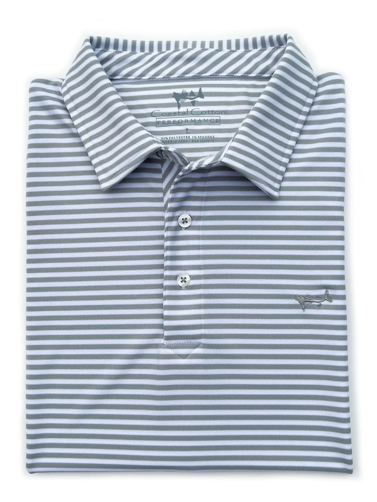 Coastal Cotton Stripe Performance Polo