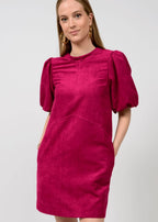 Uncle Frank Puff Sleeve Suede Dress