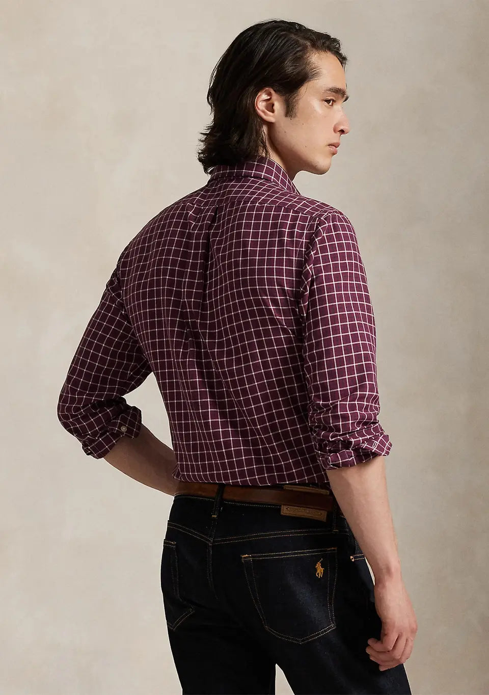 PRL Long-Sleeve Performance Oxford Sport Shirt - Plaid