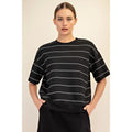 Rae Mode Modal Scuba Stripe Basic S/S Top