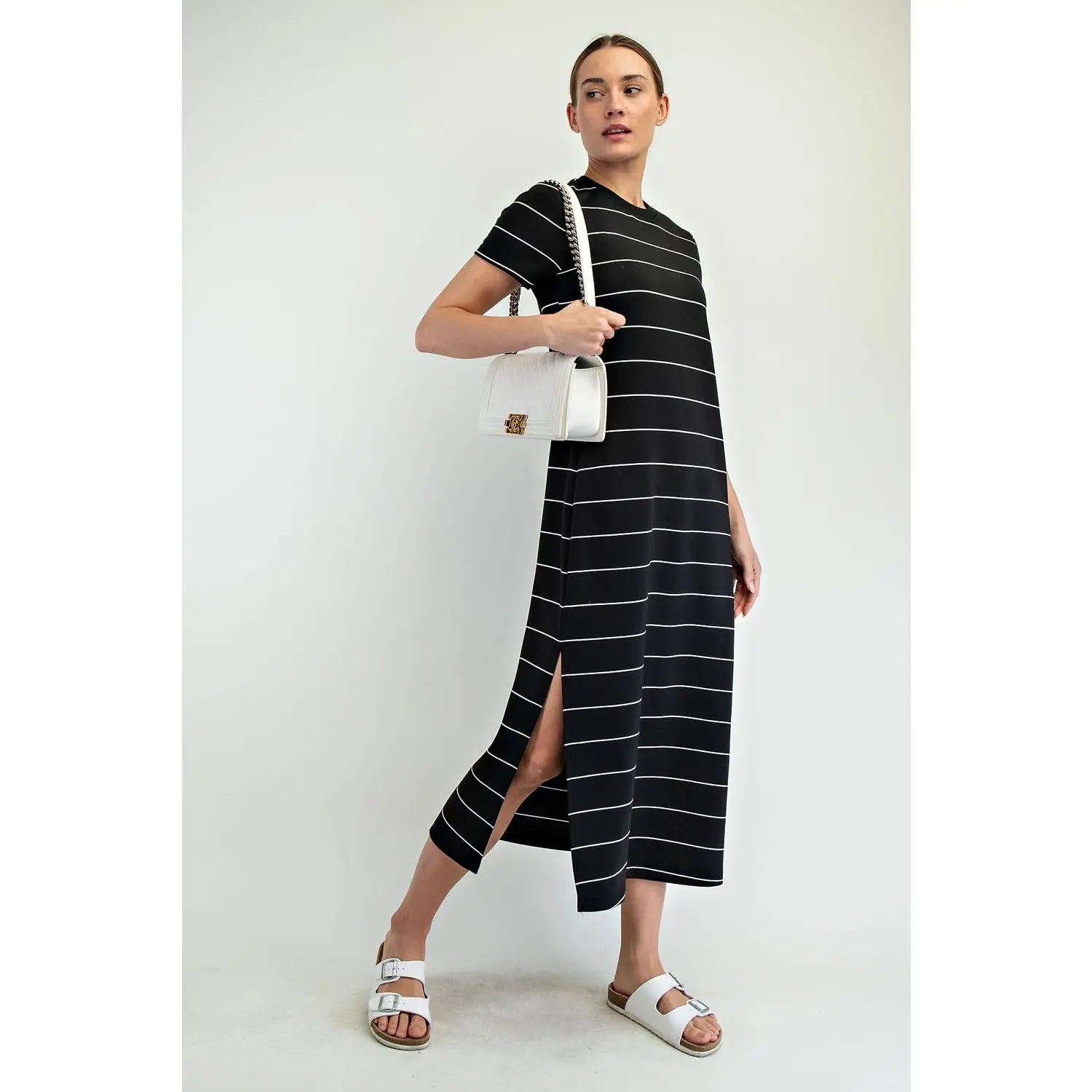 Rae Mode Modal Scuba Stripe Maxi Dress